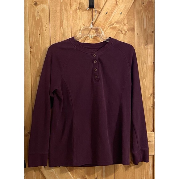 Ariat Rebar Thermal Shirt Mens Medium Red Maroon Waffle Knit Button Base Layer - Picture 1 of 10
